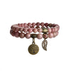 Baum des Lebens Chakra Armband — Tigerauge & Amethyst Edelstein Set
