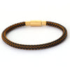 5mm Lucky Bead Cord Bracelet — Adjustable Leather & Steel Wire Base for Fortune Beads - 5mm Black & Gold Steel WireBuddha Tibet