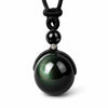 Obsidian Necklace - Rainbow Obsidian Buddha Tibet