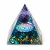 Orgone Pyramid - Amethyst OM Symbol Buddha Tibet