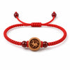 Peachwood Chinese Zodiac Bracelet — Red String Good Luck Charm for Your Sign Buddha Tibet