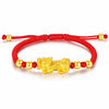 Pixiu Bracelet - Feng Shui Wealth Bracelet with Red & Black Cord for Luck & Prosperity Buddha Tibet