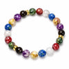 Rainbow Resin Yoga Bracelet — 8mm Chakra Beads for Daily Wear Buddha Tibet