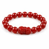 Red Agate Pixiu Bracelet — Feng Shui Wealth Keeper & Fortune Protector Buddha Tibet