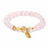 Rose Quartz Pixiu Bracelet — Feng Shui Wealth Attractor Buddha Tibet