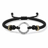 Silver Peace Clasp Men's Bracelet — Woven Cord with 925 Silver-Plated Buckle Buddha Tibet