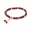 Three-Bead Garnet Bracelet — Minimal Natural Stone Stack for Everyday Wear Buddha Tibet