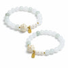 Tianshan Green Jade Bead Bracelet — Natural Stone Single-Wrap for Calm & Clarity Buddha Tibet