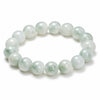 Tianshan Jade 10mm Round Bead Bracelet — Natural Green Stone, 18-Bead Buddha Tibet