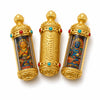Tibetan Thangka Guardian Deity Pendant — Hand-Painted Tsa-Tsa Amulet for Your Birth Year Buddha Tibet