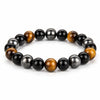 Triple Protection Bracelet — Obsidian, Tiger Eye & Hematite Buddha Tibet