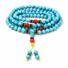Turquoise 108-Bead Mala Bracelet — Natural Stone Prayer Beads in Green Buddha Tibet