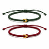 Vajra Knot Couple Bracelet — Handwoven Red String for Two Buddha Tibet