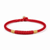 Vajra Knot Red String Bracelet — Handwoven with Silver Clasp, Multiple Sizes Buddha Tibet