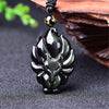 Nine-Tailed Fox Rainbow Obsidian Necklace — Ancient Guardian of Love & Loyalty - Buddha Tibet xd00113