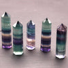 Rainbow Fluorite Crystal Tower — Seven-Chakra Stone for Clarity & Inner Focus - Buddha Tibet xd00108