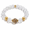 White Agate Bead Bracelet — Natural 10mm Stone Bracelet for Clarity & Calm Buddha Tibet