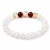 White Chalcedony Bracelet — Clear Expression & Honest Communication Buddha Tibet