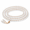 White Crystal 108-Bead Mala Bracelet — Tibetan Barrel-Cut with Colorful Cord Buddha Tibet