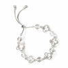 White Crystal Four-Leaf Clover Bracelet — New Chinese Style Luck Charm Buddha Tibet