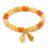 Xinjiang Gold-Thread Jade Bracelet — Bamboo Node & Barrel Bead Styles Buddha Tibet