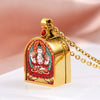 Tibetan Ghau Locket Necklace — Opening Shrine Pendant with Thangka Deity Art Buddha Tibet