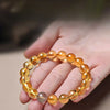 Citrine Bracelet With 5 Stone Pairings — Green Phantom, Agate, Sandalwood, Amber & Tiger Eye