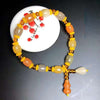 Xinjiang Gold-Thread Jade Bracelet — Bamboo Node & Barrel Bead Styles Buddha Tibet