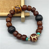 Buddha Tibet Yak Bone Dzi Bracelet - Auspicious Symbol Series