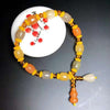 Xinjiang Gold-Thread Jade Bracelet — Bamboo Node & Barrel Bead Styles Buddha Tibet