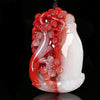 Chicken Blood Stone Pendant Necklace — Bold Color, Deep Tradition Buddha Tibet