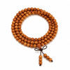 Aged Peach Wood 108-Bead Mala Bracelet — Traditional Wood Prayer Beads for Protection & Daily Practice - Aged Peach Wood 6mm × 108Buddha Tibet