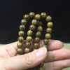 Argentine Green Sandalwood Mala Bracelet — 108-Bead Wood Mala for Daily Practice & Calm Buddha Tibet