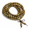 Argentine Green Sandalwood Mala Bracelet — 108-Bead Wood Mala for Daily Practice & Calm - 7mm · 108 Beads · Sugar-Cube CutBuddha Tibet