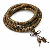 Argentine Green Sandalwood Mala Bracelet — 108-Bead Wood Mala for Daily Practice & Calm - 7mm · 108 Beads · Sugar-Cube CutBuddha Tibet
