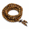 Argentine Green Sandalwood Mala Bracelet — 108-Bead Wood Mala for Daily Practice & Calm - 7mm · 108 Beads · Sugar-Cube CutBuddha Tibet