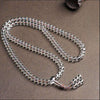 White Crystal 108-Bead Mala Bracelet — Tibetan Barrel-Cut with Colorful Cord Buddha Tibet