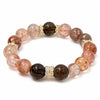 Black Gold Super Seven Crystal Bracelet — Premium Rutilated Quartz - Classic Super Seven 12mmBuddha Tibet