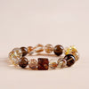 Black Gold Super Seven Crystal Bracelet — Premium Rutilated Quartz - Red Phantom Sugar CubeBuddha Tibet