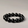 Black Obsidian Bead Bracelet — Simple, Dark, Unshakable - 14mm BeadsBuddha Tibet