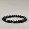 Black Obsidian Bead Bracelet — Simple, Dark, Unshakable - 6mm BeadsBuddha Tibet