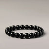 Black Obsidian Bead Bracelet — Simple, Dark, Unshakable - 8mm BeadsBuddha Tibet