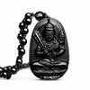 Black Obsidian Buddha Necklace — Find Your Guardian Protector by Zodiac Sign - KsitigarbhaBuddha Tibet