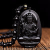 Black Obsidian Buddha Necklace — Find Your Guardian Protector by Zodiac Sign - Buddha Tibet xd001014