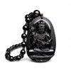Black Obsidian Buddha Necklace — Find Your Guardian Protector by Zodiac Sign - MahasthamapraptaBuddha Tibet