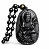Black Obsidian Buddha Necklace — Find Your Guardian Protector by Zodiac Sign - SamantabhadraBuddha Tibet