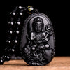 Black Obsidian Buddha Necklace — Find Your Guardian Protector by Zodiac Sign - Buddha Tibet xd001012