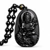 Black Obsidian Buddha Necklace — Find Your Guardian Protector by Zodiac Sign - SamantabhadraBuddha Tibet