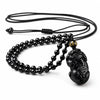 Black Obsidian Pixiu Necklace — Wealth Protection and Personal Feng Shui Charm Buddha Tibet