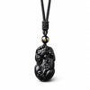 Black Obsidian Pixiu Necklace — Wealth Protection and Personal Feng Shui Charm - CordBuddha Tibet